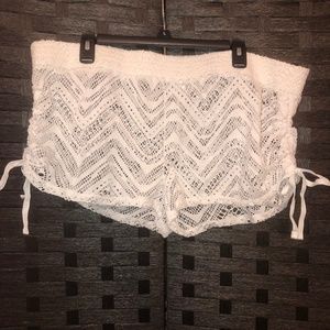 Side tie cover up shorts